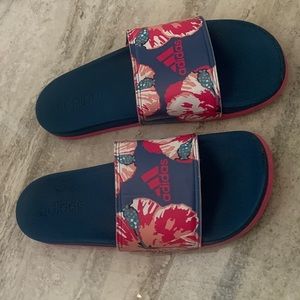 Adidas flower slides